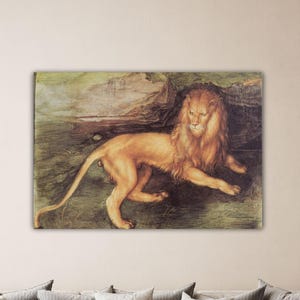 Albrecht Dürer - Lion 1494 Wall Art Albrecht Dürer Print Dürer Poster Albrecht Dürer Canvas Gift Home Wall Decor Art Albrecht Dürer Painting