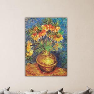 Vincent Van Gogh_s Imperial Fritillaries in a Copper Vase 1887 Paint Van Gogh Wall Art Van Gogh Print Gift Home Decor Canvas Van Gogh Poster