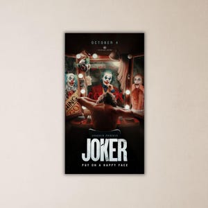 Joker Canvas Movie Wall Art Joker Why So Serious Design Wall Decor Joker Movie Wall Art Joker Poster Office Decor Joker Print Cinema Decor