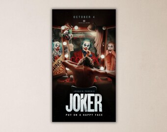 Joker Canvas Movie Wall Art Joker Why So Serious Design Wall Decor Joker Movie Wall Art Joker Poster Office Decor Joker Print Cinema Decor