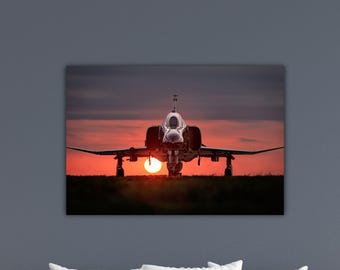 F-4 Jet Fighter Canvas F-4 Wall Art F-4 Jet Poster Pilot Gift F-4 Fighting Falcon Wall Decor Gift Of Guys Room Decor Painting  F-4 Printing