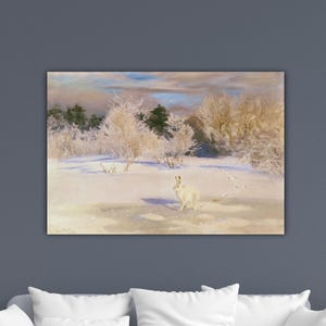Bruno Liljefors - Winter Hare Poster Bruno Liljefors Canvas Bruno Liljefors Wall Art Bruno Liljefors Paint Gift Of Office Wall Decor Print