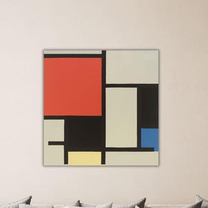 Piet Mondrian Composition (1921) Poster Piet Mondrian Canvas Museum Decor Art Piet Mondrian Wall Art Piet Mondrian Paint Home Wall Decor Art
