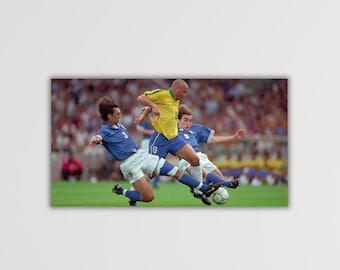 Fenomeno Ronaldo Nazario & Paulo Maldini Fabio Cannavaro Poster Ronaldo Wall Art Ronaldo Canvas Gift For Kids Room Wall Decor Football Print