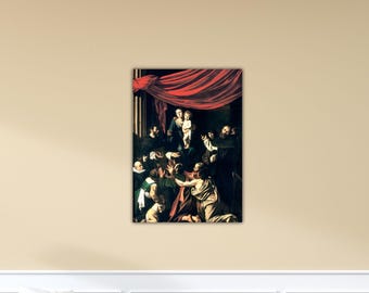 Caravaggio -  Madonna of the Rosary Poster Caravaggio Wall Art Caravaggio Canvas Gift Home Wall Decor Paint Caravaggio Printing Office Art