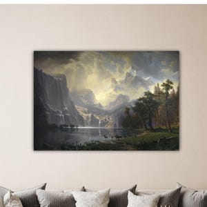 Albert Bierstadt Among the Sierra Nevada Canvas Albert California Wall Art Bierstadt Painting Modern Canvas Bierstadt Poster Home Wall Decor