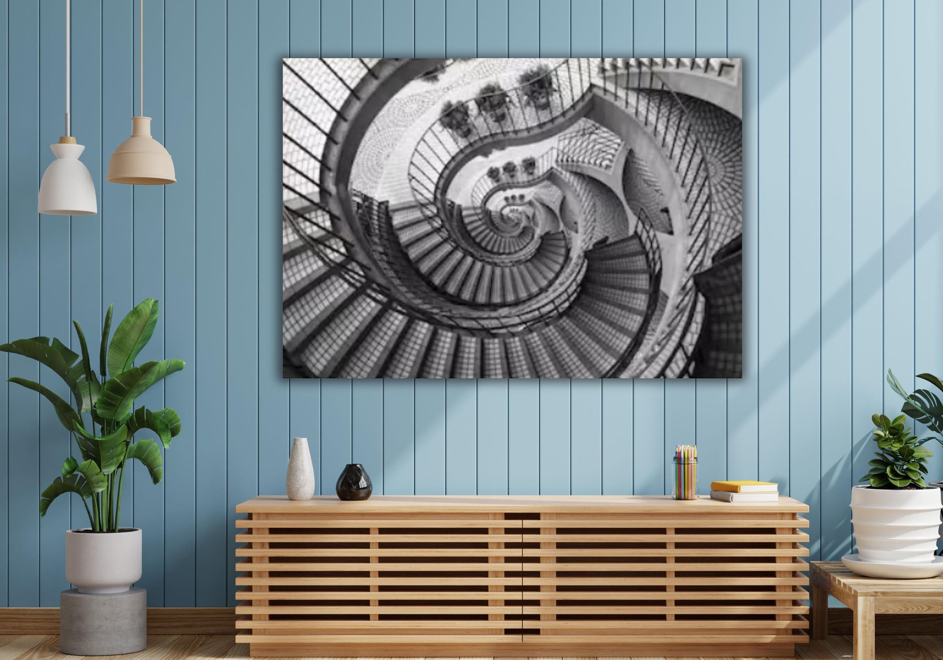 Scale di M. C. Escher, tela, poster di Cornelis Escher, regalo per la casa, decorazione da parete, arte, dipinto di Maurits Escher, arte da parete di Escher, stampa di Escher, arte da sala
