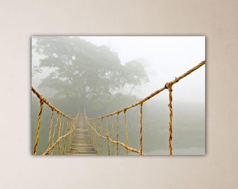 Rope Drawbridge Poster Rope Drawbridge Printing Landscape Canvas Nature View Painting Gift Of Home Wall Decor Art Rope Drawbridge Print Art
