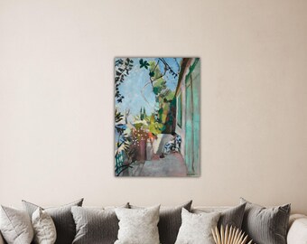 Henri Matisse La Terraza de St Tropez Arte mural Henri Matisse Lienzo Paisaje de Matisse en Collioure Regalo Decoración de pared para el hogar Pintura Póster de Matisse