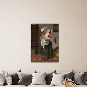 Wilhelm Amberg The Maid 1862 Poster Amberg Canvas Wilhelm Amberg Wall Art Wilhelm Amberg Paint Art Gift Home Wall Decor Wilhelm Amberg Print