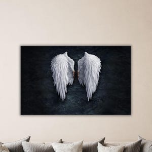 Angel Wings Poster Angel Wings Canvas Angel Wings Wall Art Gift Room Wall Decor Art Angel Wings Painting Angel Wings Print Art Modern Canvas