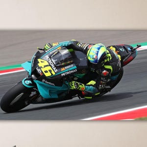 Valentino Rossi Canvas Kids Room Art Valentino Rossi Moto GP Rossi Front Lift On Motorcycle Moto GP Superbike Fan Gift Man Cave Decor Print