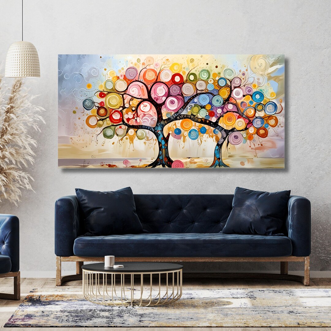 Gustav Klimt Tree of Life Canvas Wall Art Minimalism Painting Classic ...