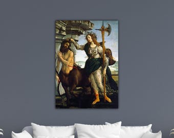 Sandro Botticelli Pallas and Centaur Wall Art Italian Renaissance Paint Botticelli Poster Office Canvas Gift Home Wall Decor Modern Printing