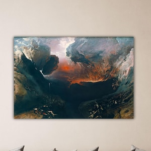 John Martin The Great Day of His Wrath Canvas John Martin Wall Art Vintage Art Gift Of Home Wall Decor John Martin Poster Martin Painting
