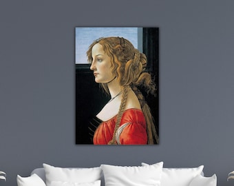Sandro Botticelli Portrait of Simonetta Vespucci Wall Art Italian Renaissance Paint Botticelli Poster Canvas Gift Home Wall Decor Print Art