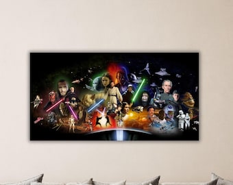 Star Wars Canvas Starwars Print Gift Of Kids Room Star Wars Effect Wall Art Star Wars Poster Star Wars Office Printing Art Game Room Decor