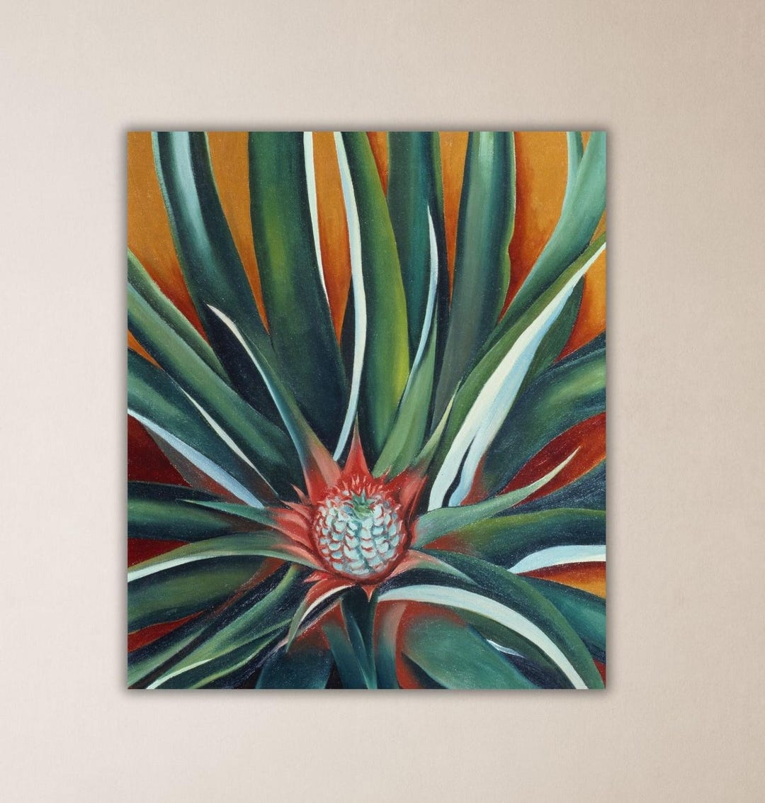 Georgia O'keeffe Pineapple Bud Canvas O'keeffe Poster Georgia O'keeffe ...