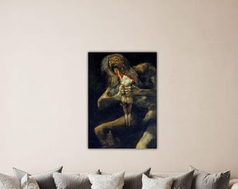 Francisco de Goya - Saturn Devouring His Son Poster Francisco Print Goya Wall Art Francisco de Goya Canvas Gift Office Wall Decor Painting