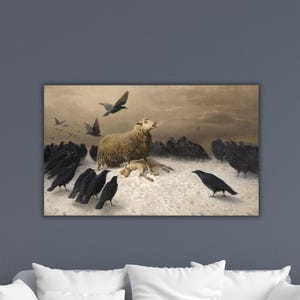 August Friedrich - Anguish 1878 Painting Friedrich Canvas August Wall Art Gift Of Home Wall Decor August Friedrich Printing Friedrich Poster