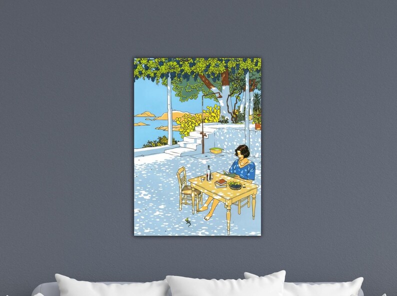 Vittorio Giardino-Summer Girl Painting Giardino Canvas Giardino Wall Art Museum Decor Gift Of Home Decor Art Giardino Poster Giardino Print image 1