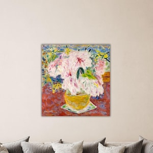 Pierre Bonnard różowy bukiet 1930 plakat Bonnard płótno wystrój muzeum Pierre Bonnard Wall Art Bonnard farba prezent dekoracje ścienne do domu Bonnard Print