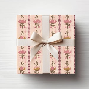 Carta da regalo floreale rosa per baby shower, matrimoni, compleanni, disponibile con finitura opaca o lucida, 3 misure