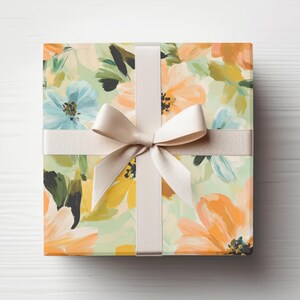 Beautiful Floral Wrapping Paper Gift Wrap For Weddings Birthdays Baby Showers And More Available In 3 Sizes And 2 Finishes For Perfect Gift