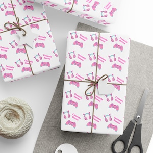 Carta da regalo "Console Queen Gamer Girl", carta da regalo rosa per videogiochi, confezione regalo carina per ragazze gamer, regalo di compleanno, Natale o feste.