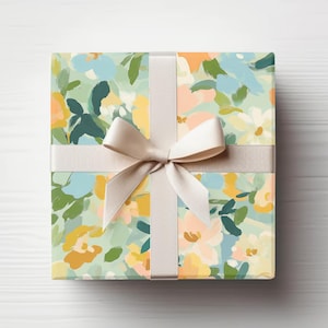 Pretty Floral Wrapping Paper Gift Wrap For Weddings Birthdays Baby Showers And More Available In 3 Sizes And 2 Finishes For Perfect Gift
