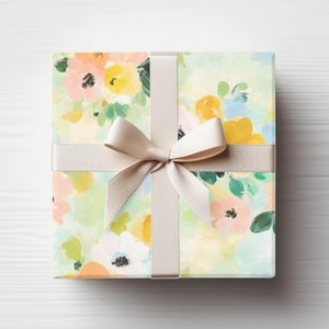 Floral Wrapping Paper Gift Wrap For Weddings Birthdays Baby Showers And More Available In 3 Sizes And 2 Finishes For Perfect Gift Wrap