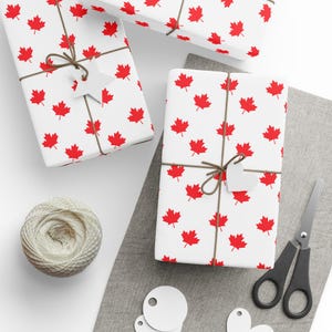 Canadian Maple Leaf Wrapping Paper, Canada Gift Wrap, Canada Day Gift Wrapping Paper, Canadian Wrapping Paper, Canada Gift Wrap, Canada