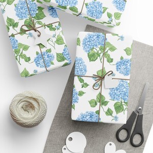 Carta da regalo con ortensie blu, carta da regalo con ortensie floreali per compleanni, matrimoni, festa della mamma, baby shower e feste primaverili