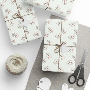 Papel de embrulho para cartas de baralho, papel de presente para jogadores de pôquer, embalagem com tema de cassino, papel de presente divertido para jogadores e amantes de Las Vegas