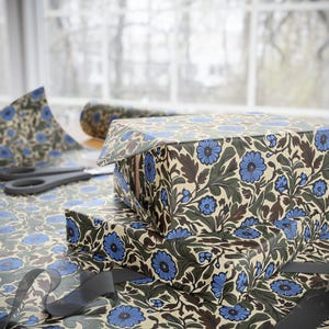 Floral Wrapping Paper Vintage-Inspired Gift Wrap for Special Occasions, Birthdays, Weddings and More, Available in Matte or Glossy, 3 Sizes