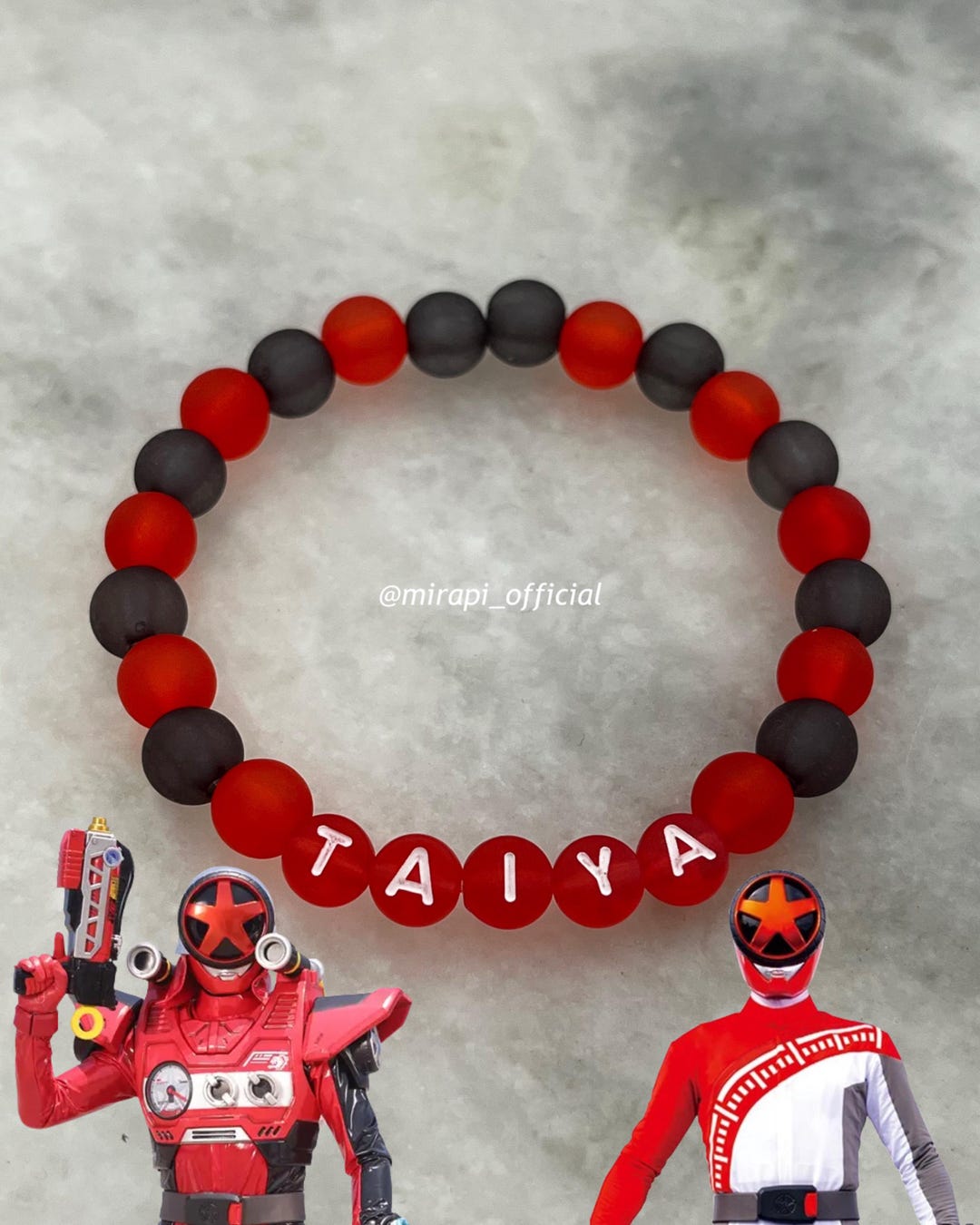 Bakuage Sentai Boonboomger Handmade Custom Bead Kandi Bracelets - Taiya ...