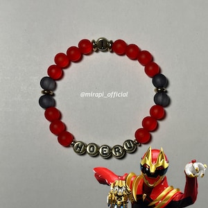 No.1 Sentai Gozyuger Handmade Custom Bead Kandi Bracelets - Hoeru Rikuo Ryugi Kinjiro Sumino - Tokusatsu 50th Super Sentai Power Rangers