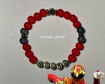 No.1 Sentai Gozyuger Handmade Custom Bead Kandi Bracelets - Hoeru Rikuo Ryugi Kinjiro Sumino - Tokusatsu 50th Super Sentai Power Rangers