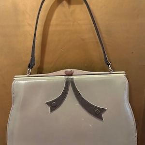 60&#39;s Vintage Lady Like Gray Handbag
