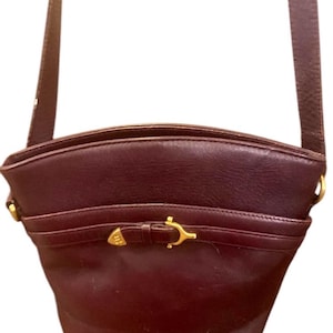 Etienne Aigner Oxblood Leather Small Handbag