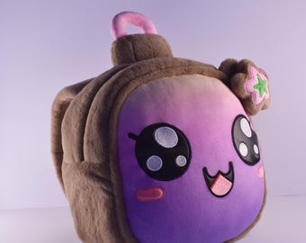 Kawaii Bomb Kids Plush Backpack, Anime Preschool Bag