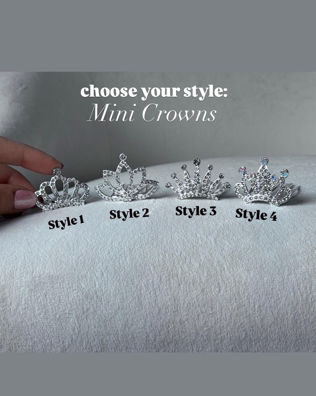 Sparkly Rhinestone Mini Crown: Bachelorette, Birthday Cake Topper - Etsy