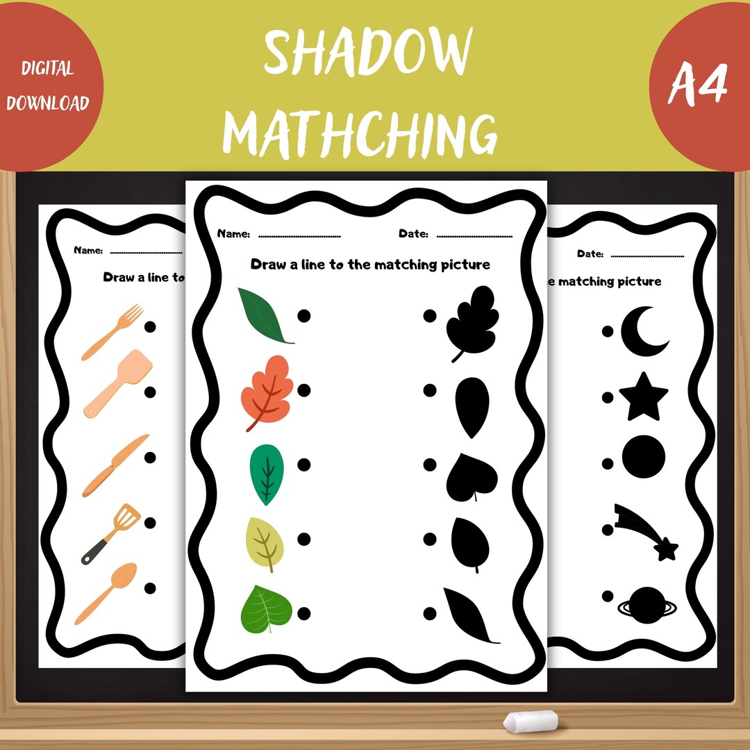 Shadows Matching Game | Preschool Printable Activity | Toddler Learning ...