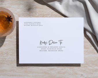 Wedding Envelope Canva Template | Wedding Envelope Address Template | Editable Canva Envelope Template | Wedding Envelope Template 5 x 7