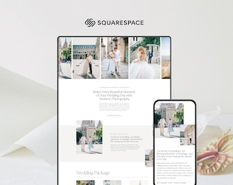 Squarespace Website Template for Photographers, Wedding Photographer Website, Wedding Planner Website, Website Template for Wedding Planner