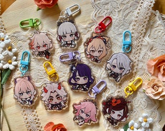 Kaufen Sie 2, erhalten Sie 1 gratis !!! Genshin Auswirkungen Inazuma Charakter Schlüsselanhänger