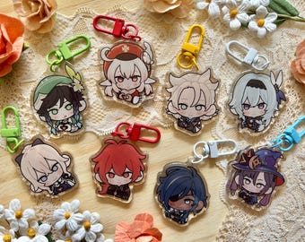 Kaufen Sie 2, erhalten Sie 1 gratis !!! Genshin Auswirkungen Mondstadt Charakter Schlüsselanhänger