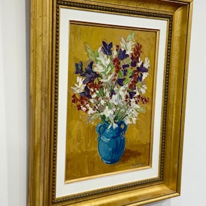 Swedish oil painting Albert Krüger (1885-1965),Original,Vintage,Still life.
