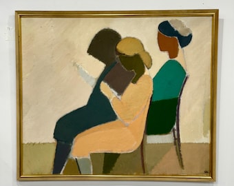 Swedish oil painting Original,Vintage Mid -Century, INGVAR ELÉN (1915-1973).