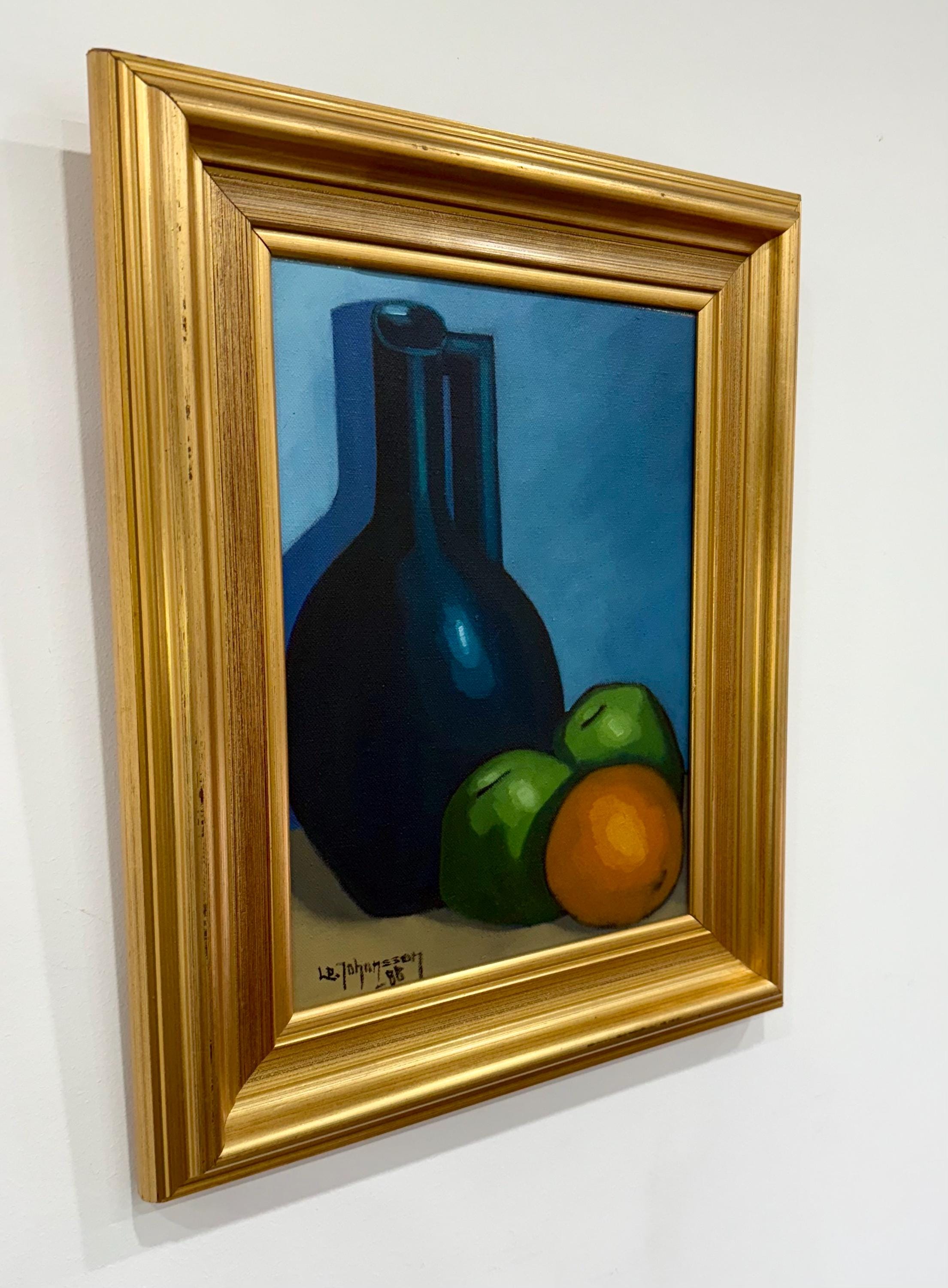 Swedish oil painting Leif Johansson,Dated 1988,Swedish artist,Still life.